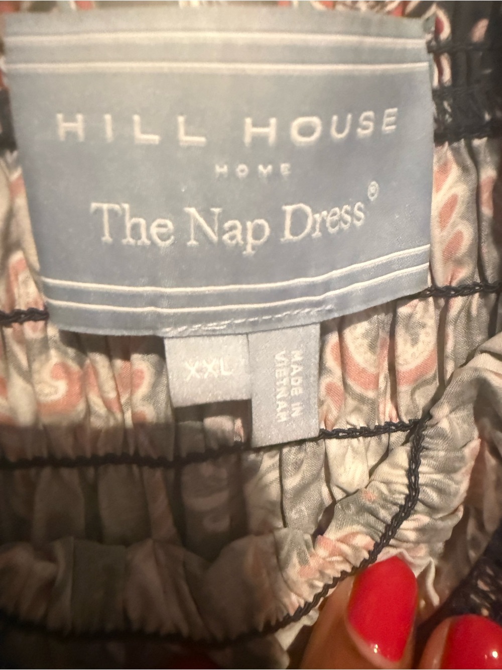 Hill House Maxi Dress in Navy and Coral Print NWOT - Picture 4 of 4